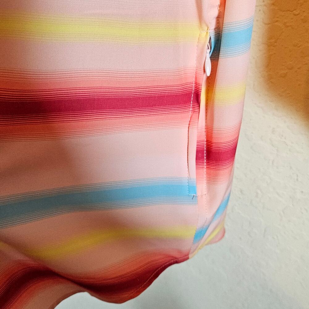 Lands' End Multicolor Striped Button Down Shirt - image 6